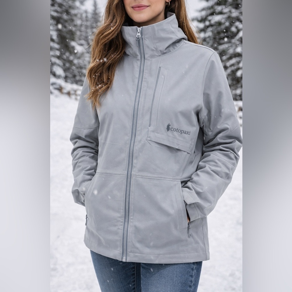 Cotopaxi Light Gray Performance Jacket Men’s S.Women’s Med. NEW. Kinsa Softshell